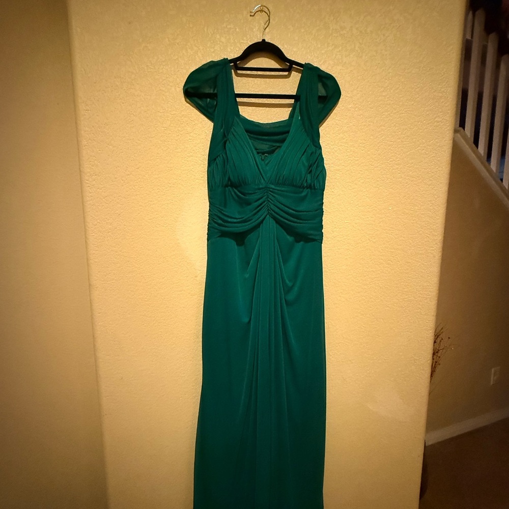 Midnight Velvet Teal Maxi Dress